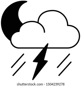 Storm icon fill vector illustration 