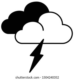 Storm icon fill vector illustration 