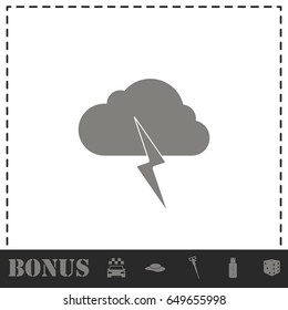 Storm icon flat. Simple vector symbol and bonus icon