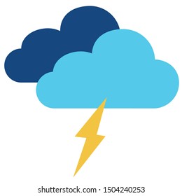 Storm icon flat vector illustration 