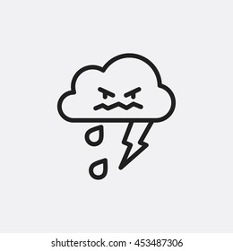 Storm icon illustration isolated vector sign symbol