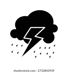 Modelo de design de vetor de ilustração de ícone de tempestade