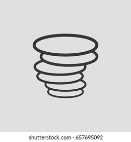 Storm icon infographic isolated on grey background.Vector illustration.