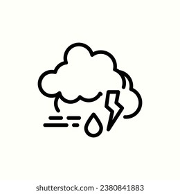 storm icon, isolated icon in light background, perfect for website, blog, logo, graphic design, social media, UI, mobile app