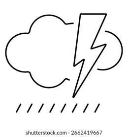 storm icon isolated on white background, vector illustration.