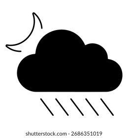storm icon isolated on white background, vector illustration.