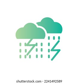 icono de tormenta con vector aislado y fondo transparente
