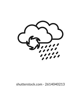 Storm icon line art vector