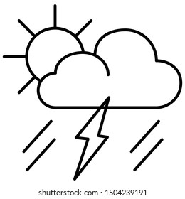 Storm icon lineal vector illustration 