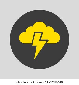 Storm icon on gray background. Vector illustration