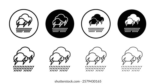 Storm icon Outline thin set pack series