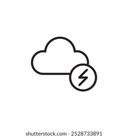 Storm icon Outline vector for web ui