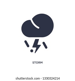 storm icon. Simple element illustration from autumn concept. storm editable symbol design on white background. Can be use for web and mobile.