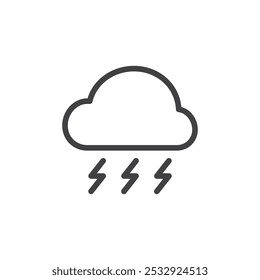 Ícone Storm Simples contorno do logotipo do vetor