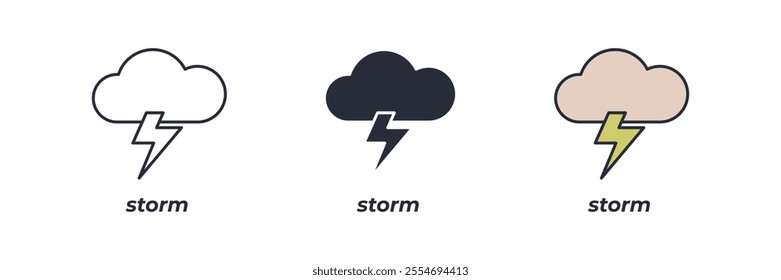 storm icon. storm Symbol sign for mobile concept and web design. Vector icon, Logo illustration, Vector graphics
