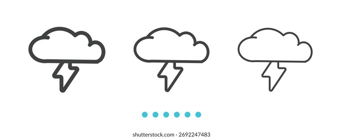 Storm icon. Thin line icon vector