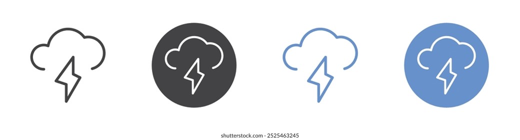 Storm icon Thin outline art symbol