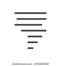 Storm-Symbol Dünner Umriss Kunstsymbol