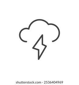 Icono de tormenta Símbolo de arte de contorno delgado