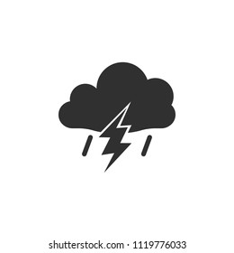 Storm Icon in trendy flat style isolated on grey background. Rainstorm symbol for your web site design, logo, app, UI