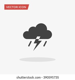 Storm Icon in trendy flat style isolated on grey background. Rainstorm symbol for your web site design, logo, app, UI. Vector illustration, EPS10.