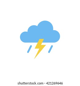 Storm Icon in trendy flat style isolated on grey background. Rainstorm symbol for your web site design, logo, app, UI. Vector illustration, EPS10.