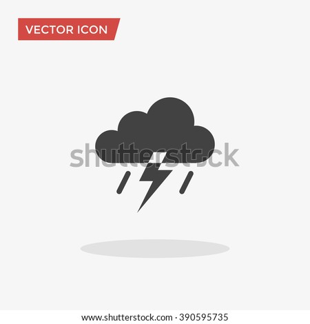 Storm Icon in trendy flat style isolated on grey background. Rainstorm symbol for your web site design, logo, app, UI. Vector illustration, EPS10.
