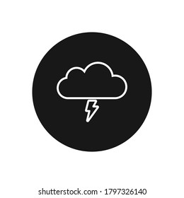 Storm icon vector. Cloud sign