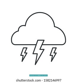 Storm icon vector illustration logo template for many purpose. Isolated on white background.