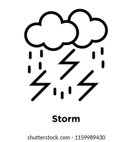 Storm icon vector isolated on white background, Storm transparent sign , line or linear sign, element design in outline style