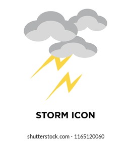 Storm icon vector isolated on white background, Storm transparent sign , weather symbols