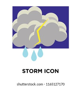 Storm icon vector isolated on white background, Storm transparent sign , nature symbols