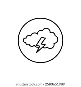 Storm icon Vector logo set flat