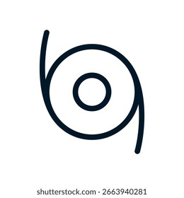 Icono de la tormenta, muestra del logotipo del Vector, ilustración, forma, diseño, icono de la interfaz de usuario de UX, eps editable