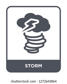 storm icon vector on white background, storm trendy filled icons from Autumn collection, storm simple element illustration