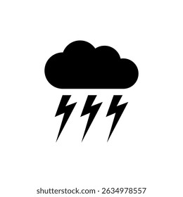 storm icon vector on white background