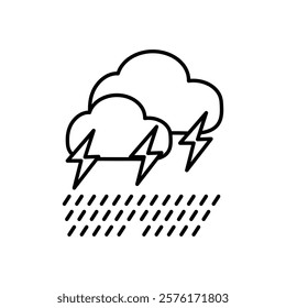 Storm icon vector outline logo sign