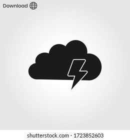 Storm icon vector. Weather sign