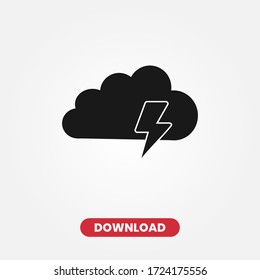 Storm icon vector. Weather sign