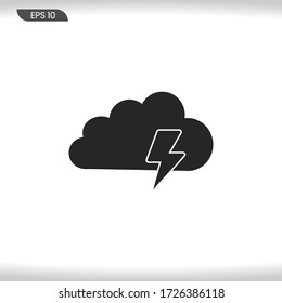 Storm Icon Vector. Weather Sign