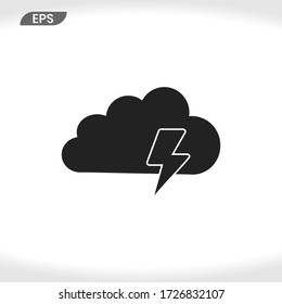 Storm icon vector. Weather sign