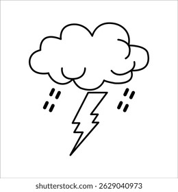 Storm icon vector. Weather sign.
