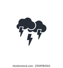 Storm icon. vector.Editable stroke.linear style sign for use web design,logo.Symbol illustration.