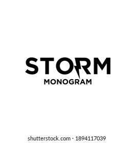 storm with initial letter with r modification as thunderbolt vector logo icon illustration design isolated white background