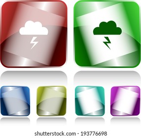 Storm. Internet buttons. Vector illustration.