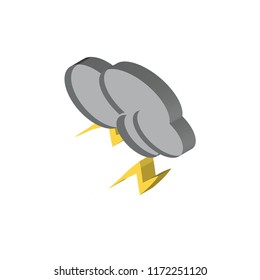 Storm isometric left top view 3D icon