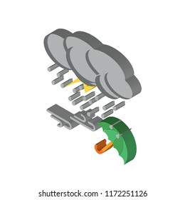 Storm isometric left top view 3D icon