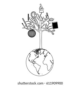 storm knowledge and ideas around the world, vector illustration