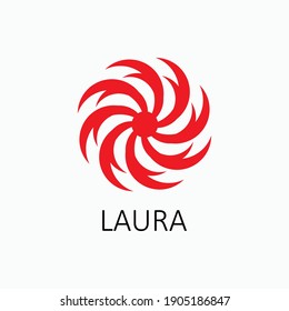 Storm Laura Icon. Disaster Symbol - Vector.