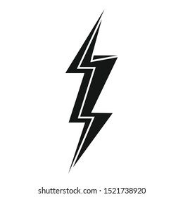 Storm lightning bolt icon. Simple illustration of storm lightning bolt vector icon for web design isolated on white background